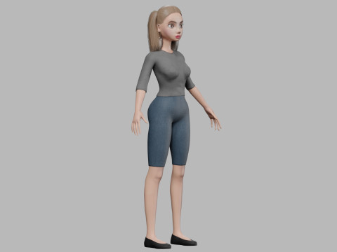 Sweet young woman V22648 Modèle 3D