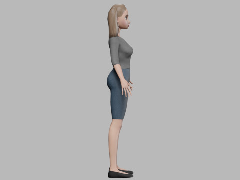 Sweet young woman V22648 Modèle 3D