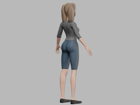 Sweet young woman V22648 Modèle 3D