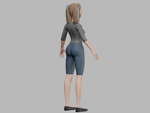 Sweet young woman V22648 3D Model