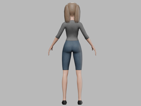 Sweet young woman V22648 Modèle 3D