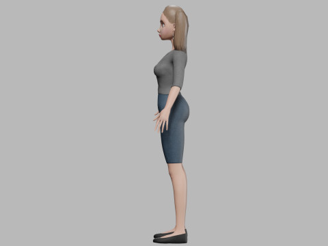 Sweet young woman V22648 Modèle 3D