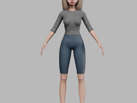 Sweet young woman V22648 Modèle 3D