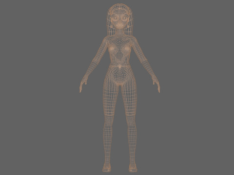 Sweet young woman V22648 Modèle 3D