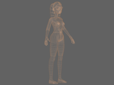 Sweet young woman V22648 Modèle 3D