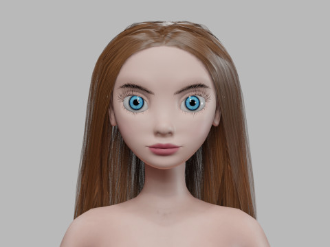 Teen basic woman V28797 3D 모델