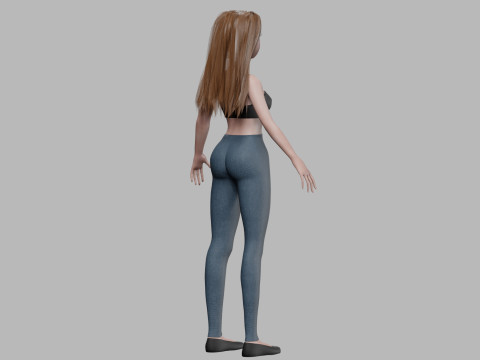 Teen basic woman V28797 3D 모델