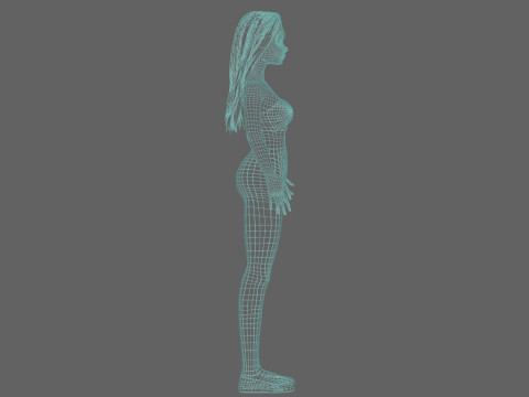 Teen basic woman V28797 3D 모델