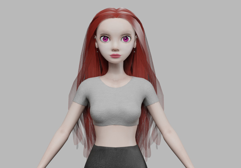 Teen beautiful woman V28862 Modelo 3D .c4d .max .obj .3ds .fbx .stl .blend
