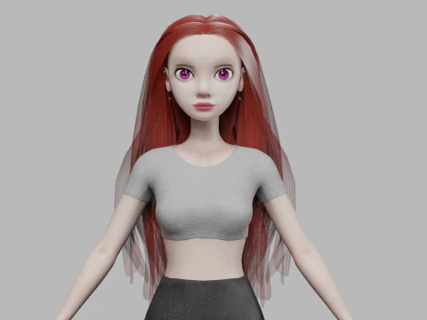 십대 미인 V28862 3D 모델