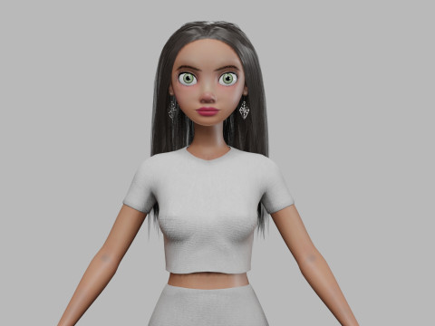 Teen cute woman V33535 3D Model
