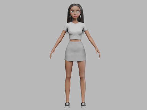 Teen cute woman V33535 3D Модель