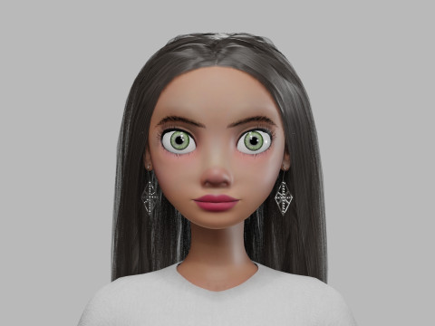 Teen cute woman V33535 3D Модель