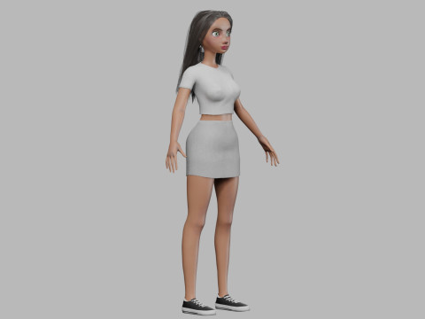 Teen cute woman V33535 3D Модель