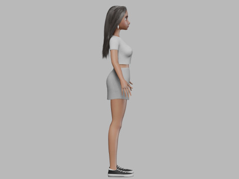 Teen cute woman V33535 3D Модель