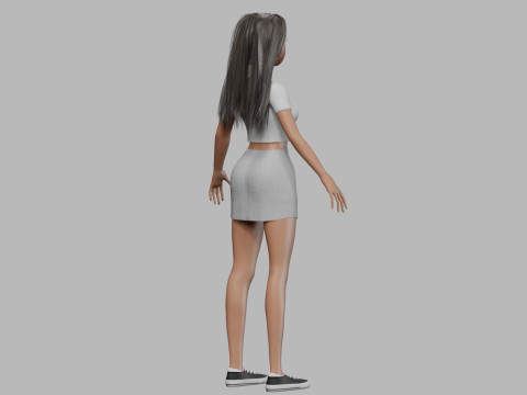 Teen cute woman V33535 3D Модель