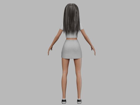 Teen cute woman V33535 3D Модель