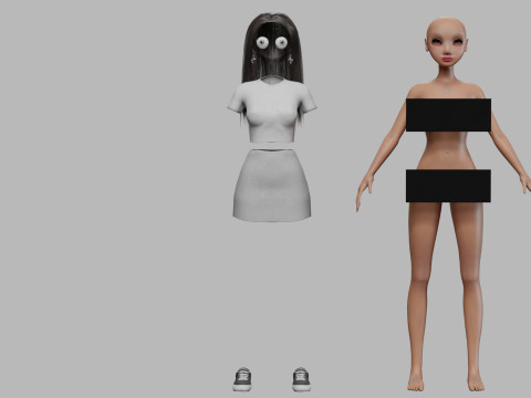 Teen cute woman V33535 3D Модель