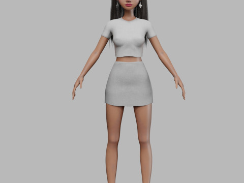 Teen cute woman V33535 3D Модель