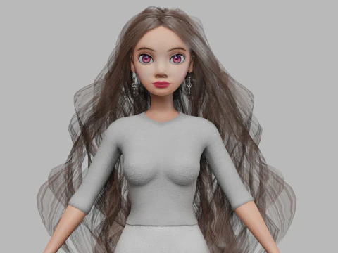 Teen sweet woman V36719 3D Model