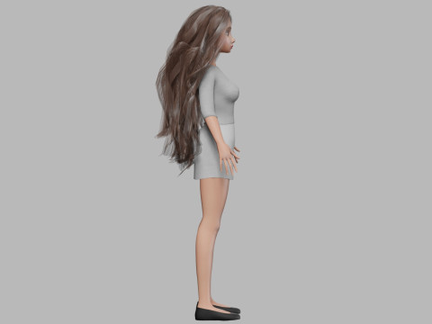 Teen sweet woman V36719 3D मॉडल