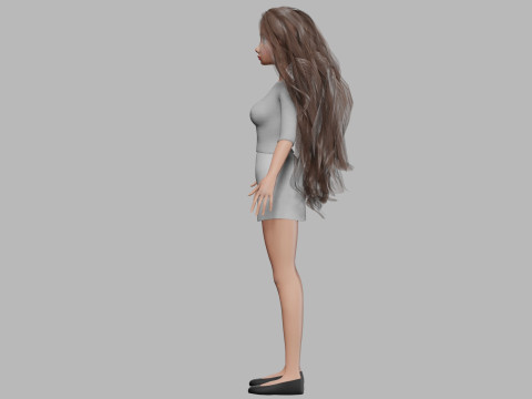 Teen sweet woman V36719 3D मॉडल
