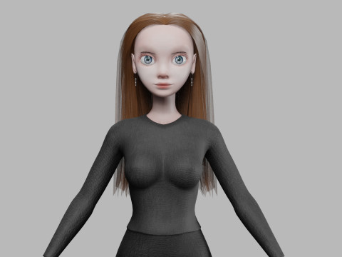 Teen young woman V26951 3D Model