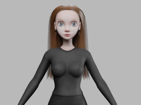 Teen young woman V26951 3D Model
