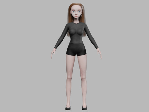 Teen young woman V26951 3D Model