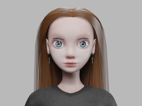 Teen young woman V26951 3D Model