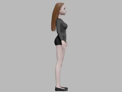 Teen young woman V26951 3D Model