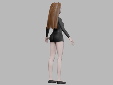 Teen young woman V26951 3D Model