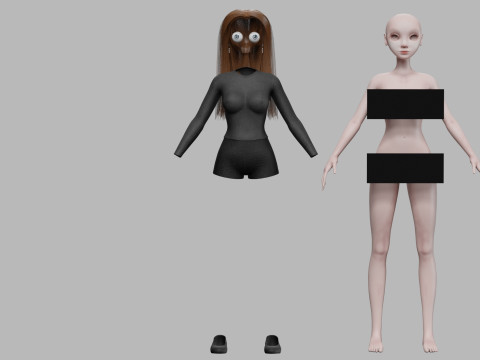 Teen young woman V26951 3D Model
