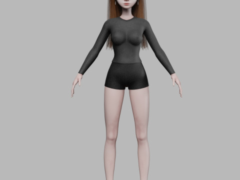 Teen young woman V26951 3D Model