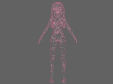 Teen young woman V26951 3D Model