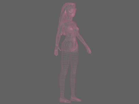 Teen young woman V26951 3D Model