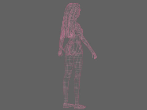 Teen young woman V26951 3D Model