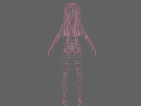 Teen young woman V26951 3D Model