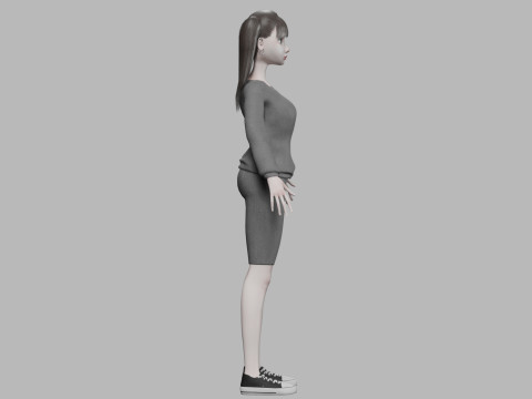 Young cute woman V23531 Modello 3D