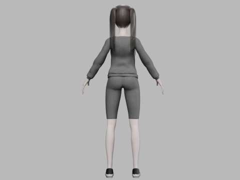 Young cute woman V23531 Modello 3D