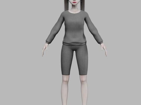 Young cute woman V23531 Modello 3D