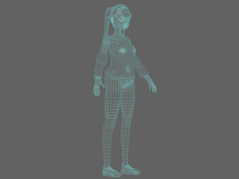 Young cute woman V23531 Modello 3D