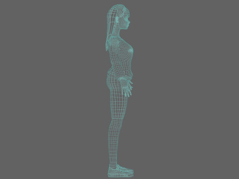 Young cute woman V23531 Modello 3D
