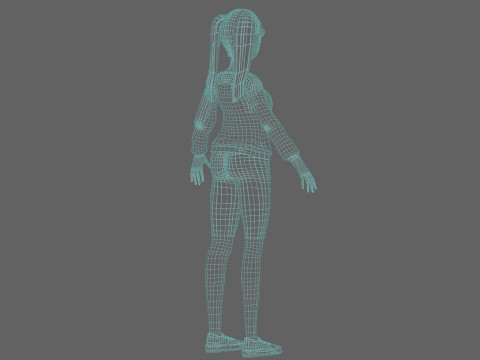 Young cute woman V23531 Modello 3D