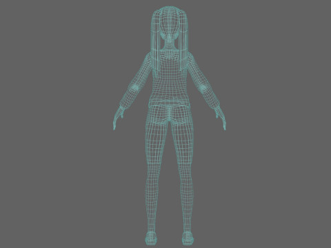 Young cute woman V23531 Modello 3D