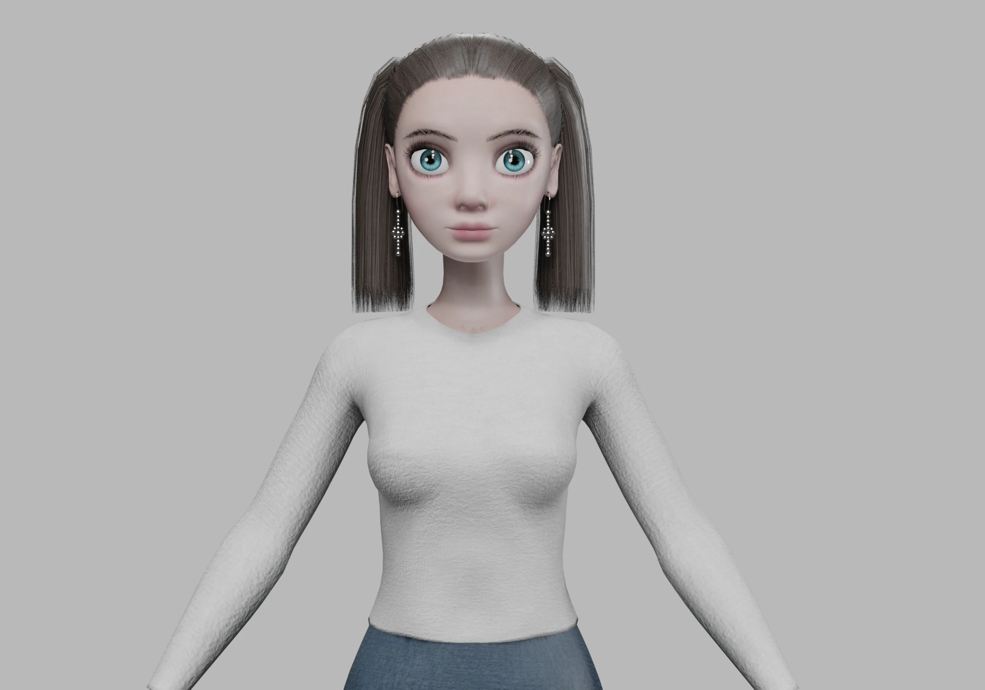 Young pretty woman V22038 3D Model .c4d .max .obj .3ds .fbx .stl .blend 