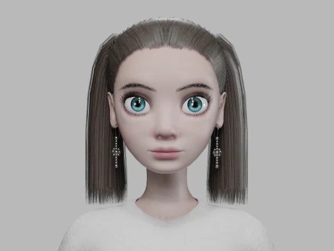 Young pretty woman V22038 3D Model
