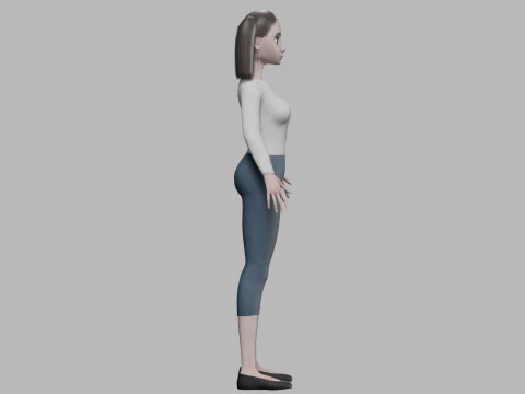 Young pretty woman V22038 3D Model