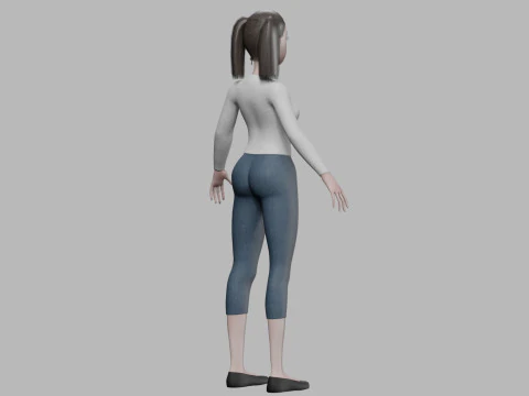 Young pretty woman V22038 3D Model