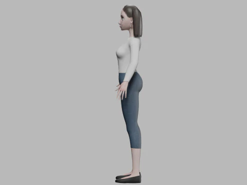 Young pretty woman V22038 3D Model
